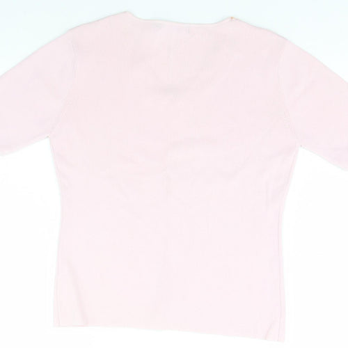 Debbie Morgan Womens Pink   Basic T-Shirt Size M