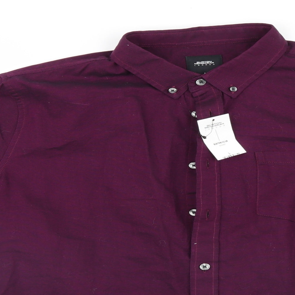 Burton Mens Blue    Button-Up Size L