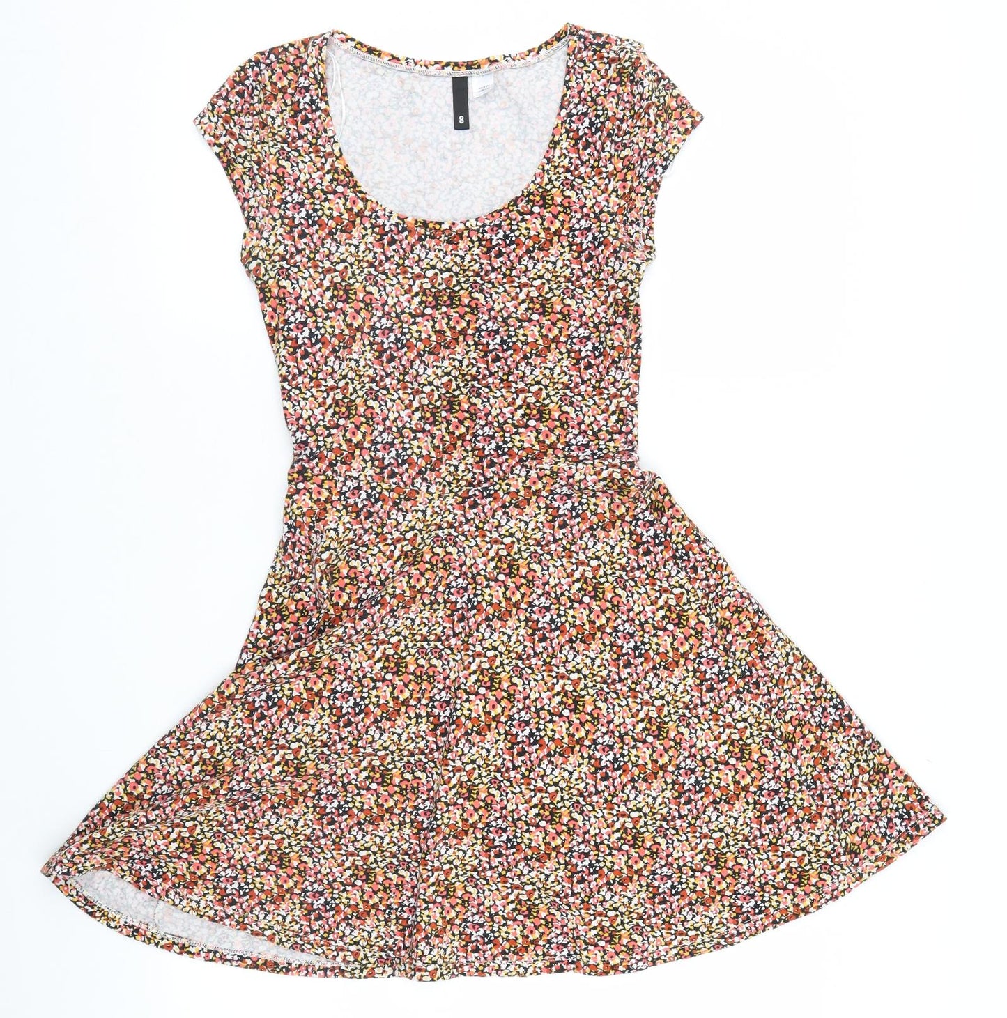Divided Womens Multicoloured Geometric  Basic Blouse Size 8
