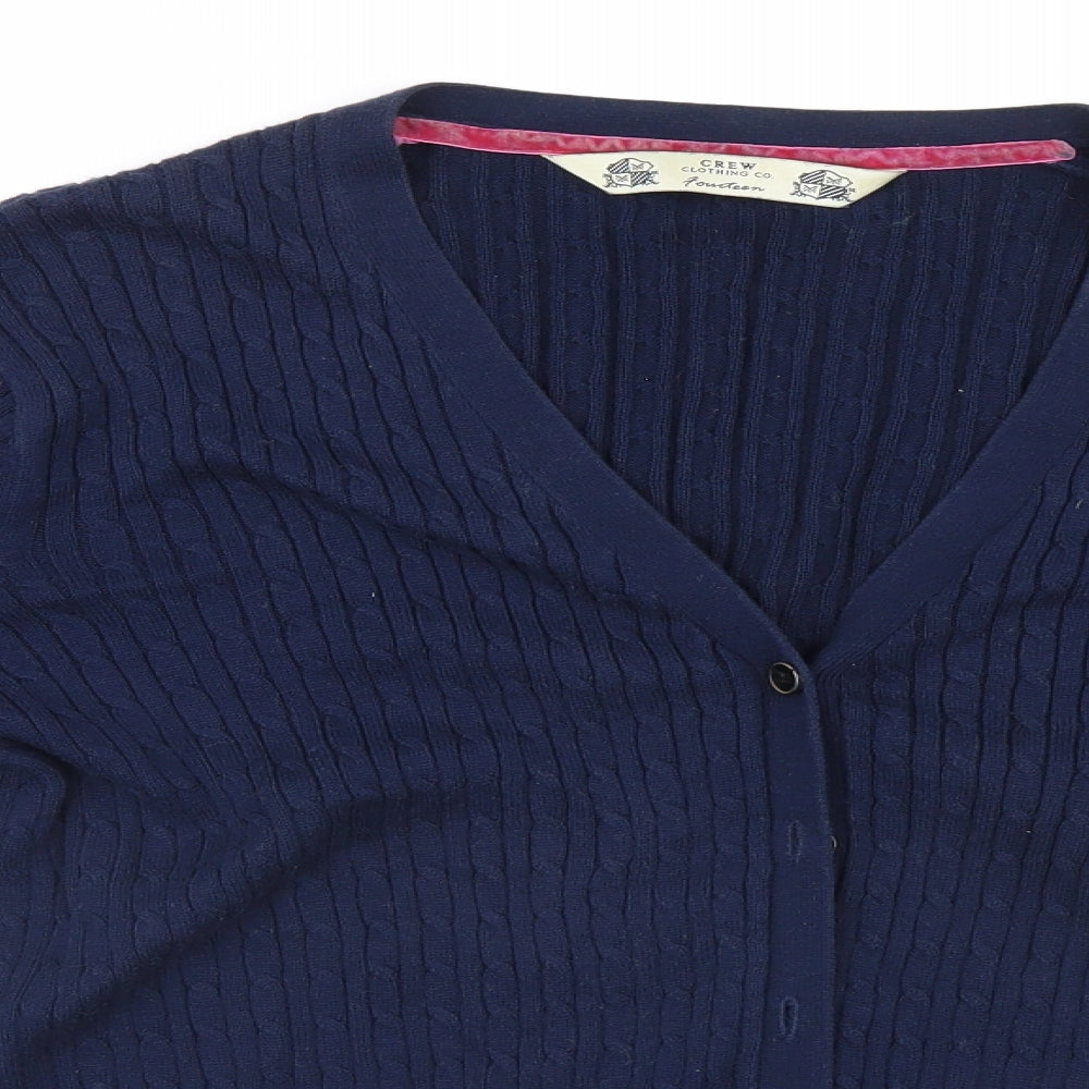 Crew Clothing Womens Blue   Cardigan Jumper Size 14