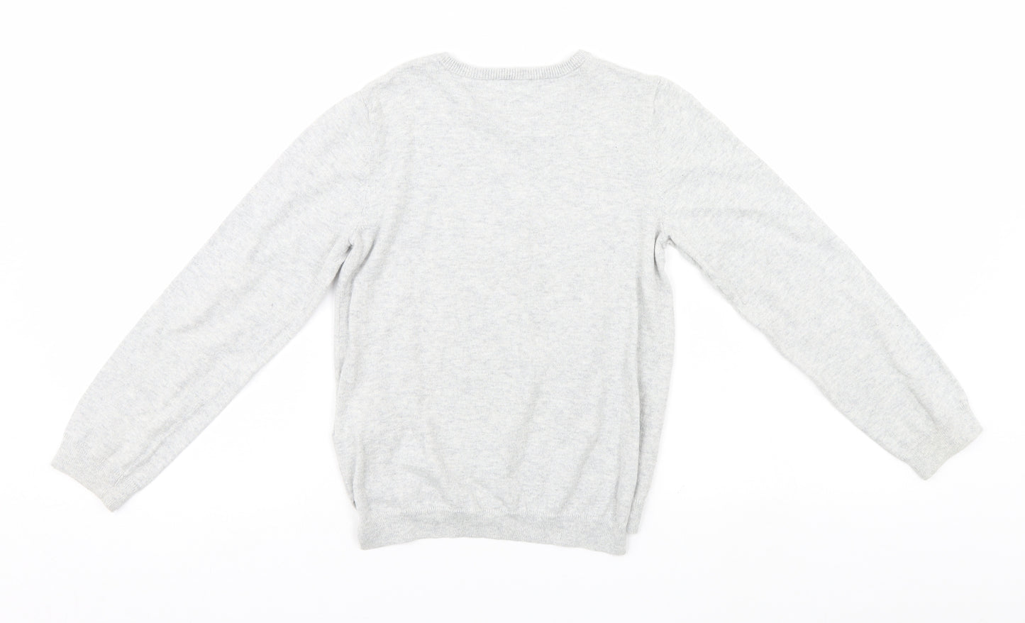 H&M Girls Grey   Pullover Jumper Size 7-8 Years  - Animals
