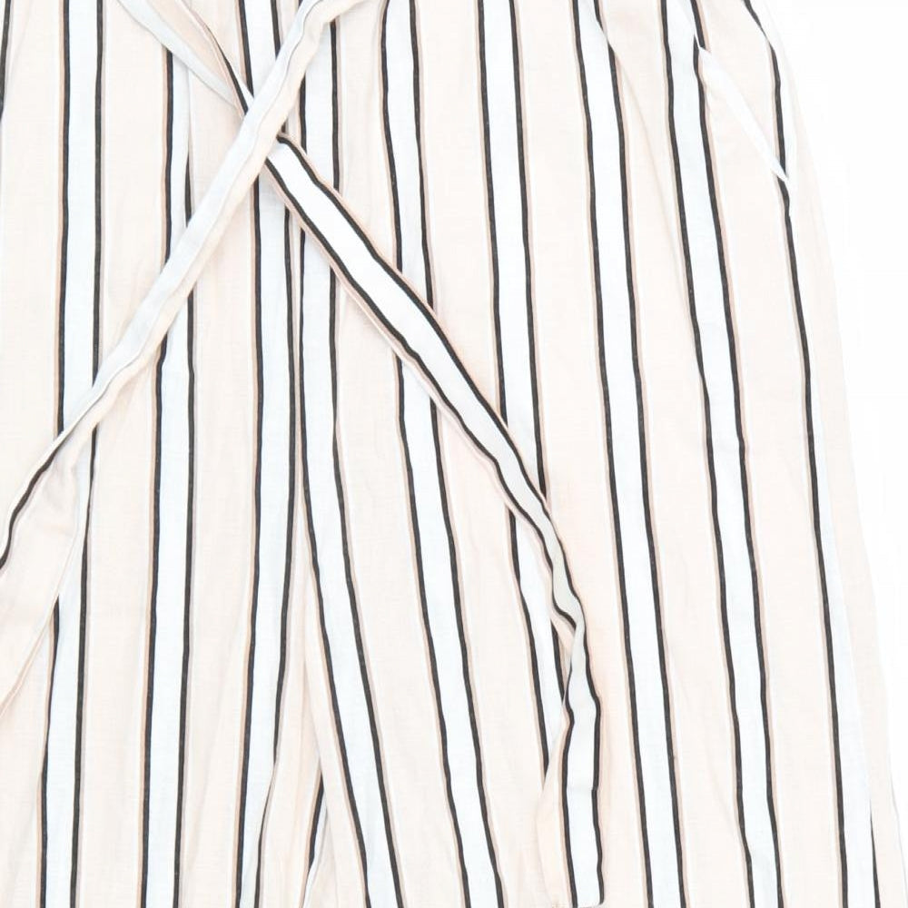 New Look Womens Ivory Striped  Trousers  Size 12 L24 in