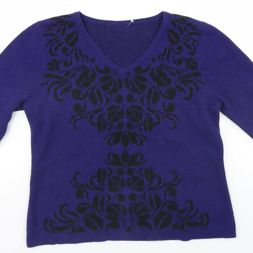 Preworn Womens Beige Floral  Pullover Jumper