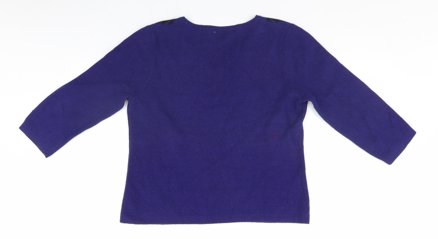 Preworn Womens Beige Floral  Pullover Jumper