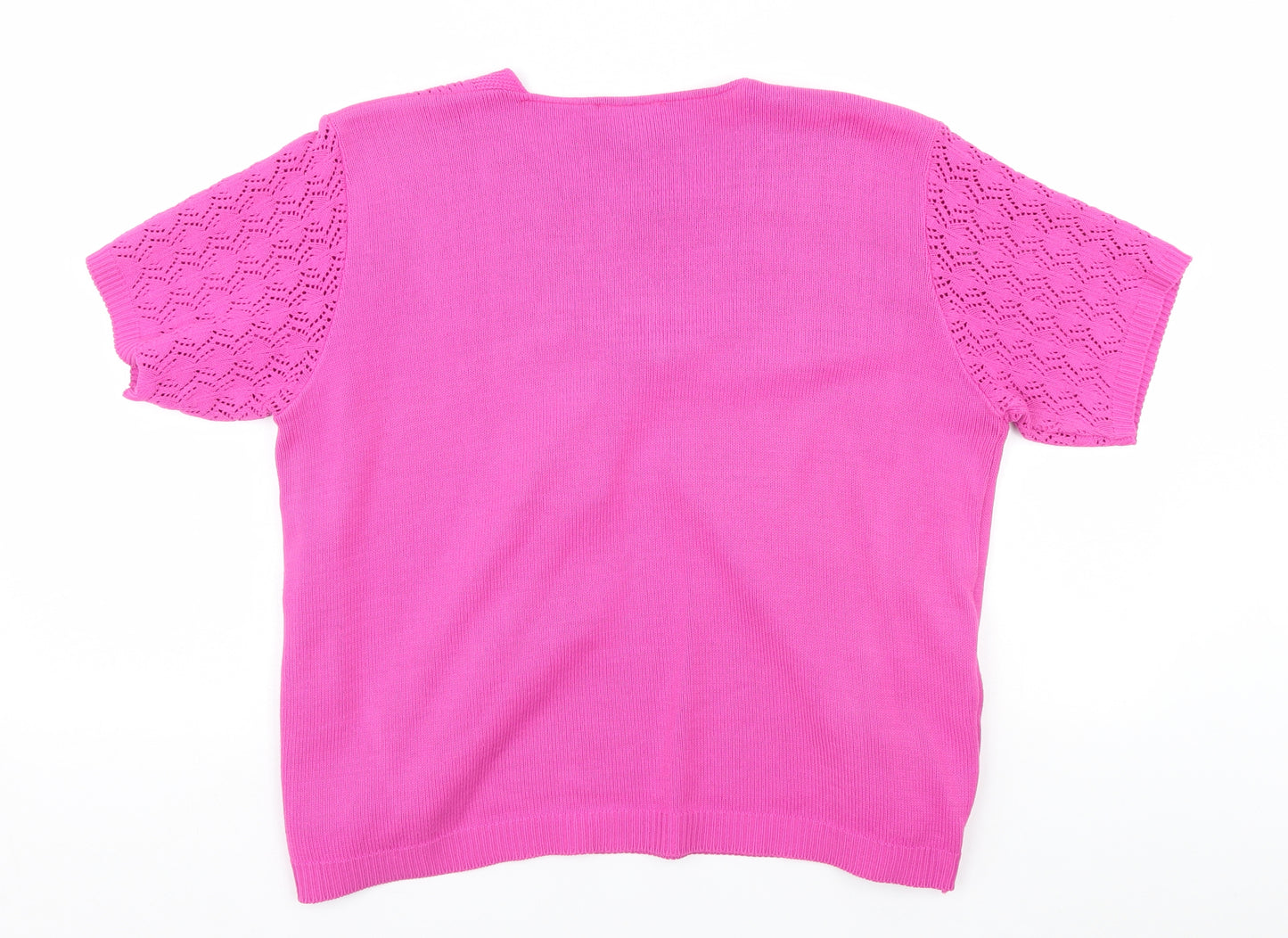 Florida Womens Pink Striped  Pullover Jumper Size M
