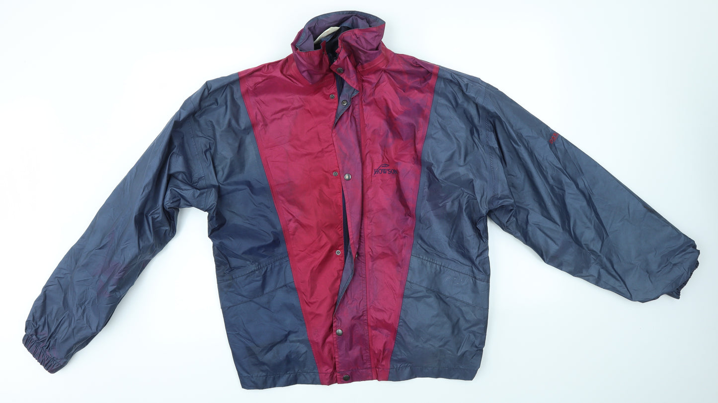 HOWSON Mens Multicoloured   Rain Coat Coat Size L