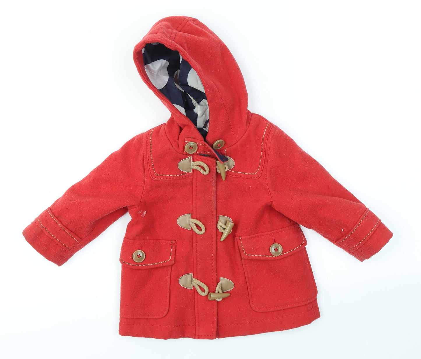NEXT Baby Red   Overcoat Coat Size 9-12 Months
