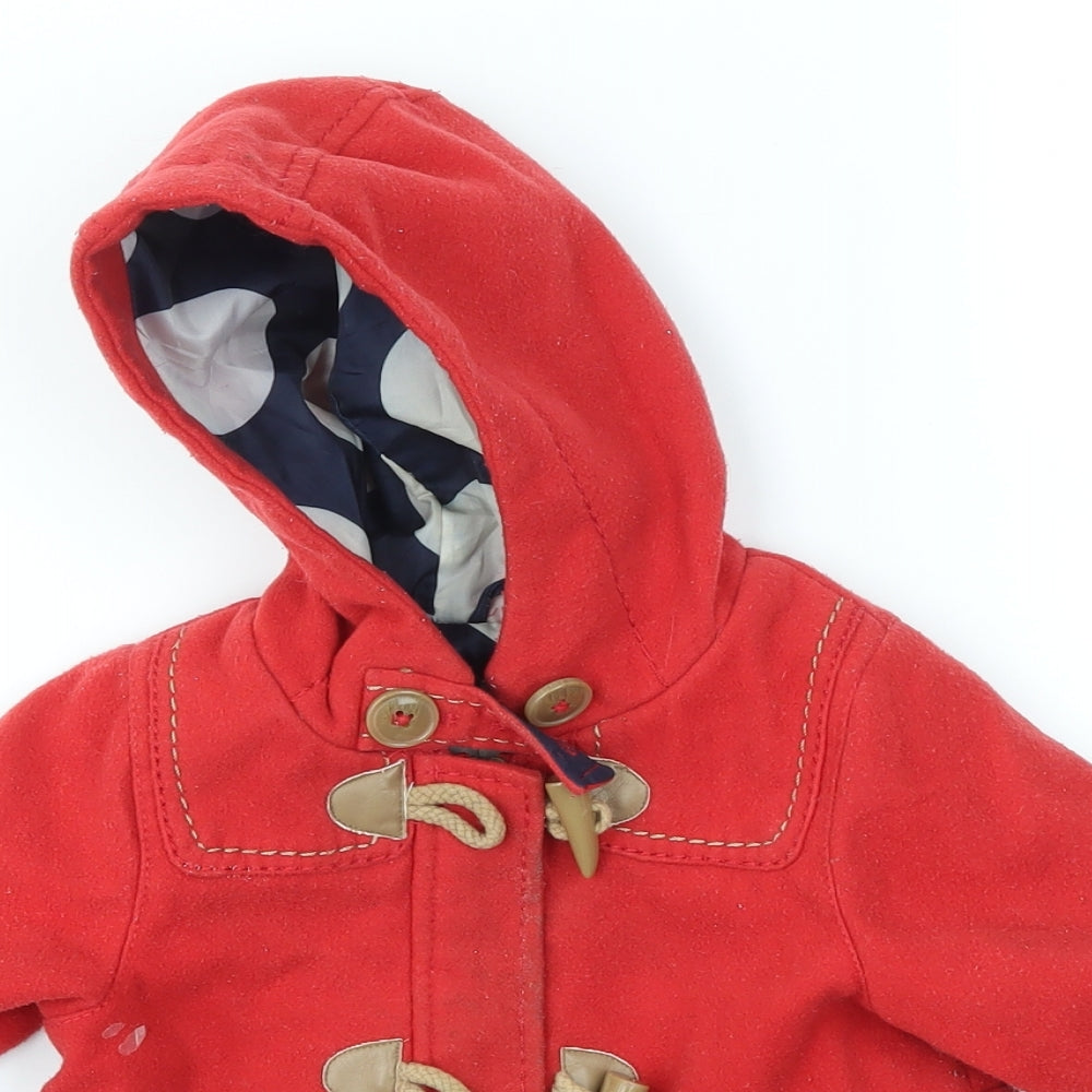 NEXT Baby Red   Overcoat Coat Size 9-12 Months