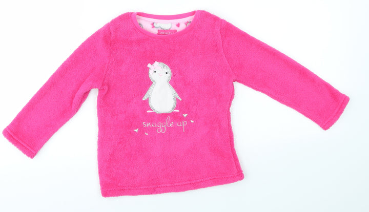 Primark Girls Pink Solid Top Pyjama Top Size 3-4 Years