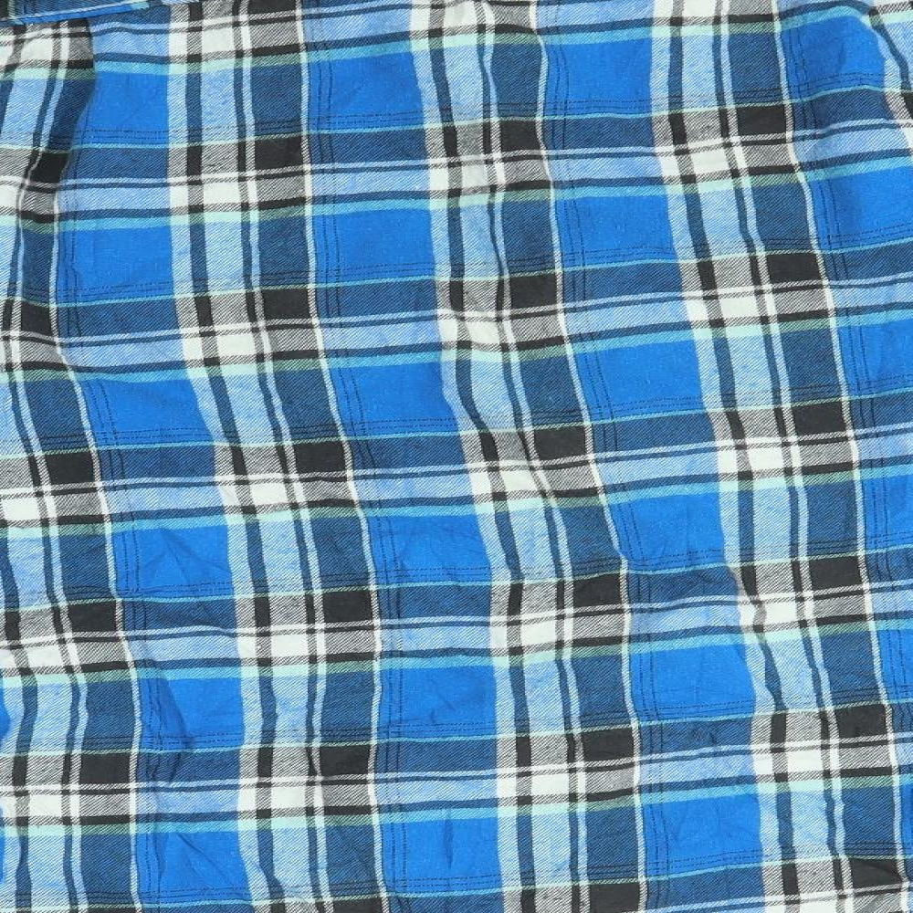 Burton Mens Blue Check   Button-Up Size M