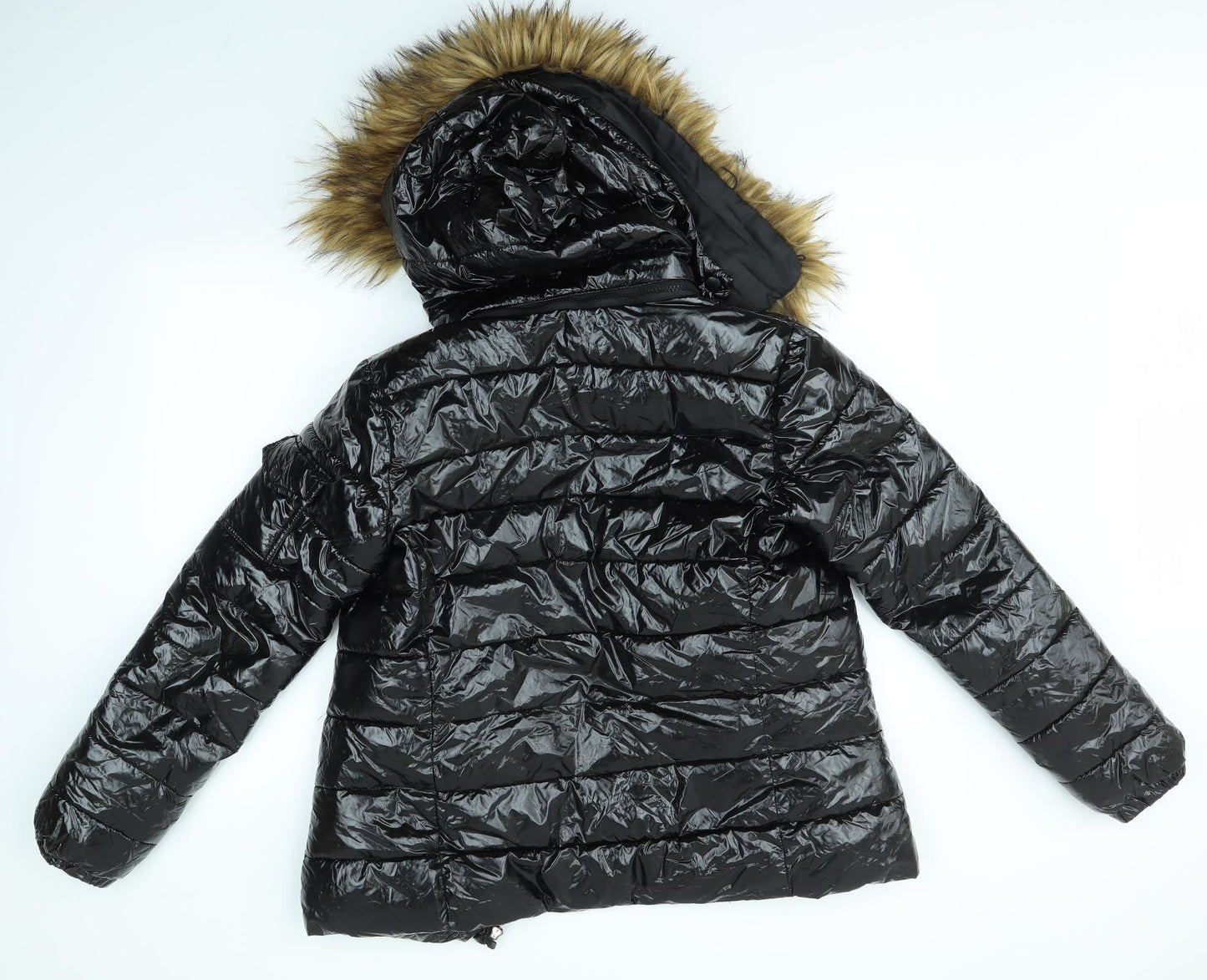 LOVE SUNSHINE Womens Black   Puffer Jacket Coat Size M