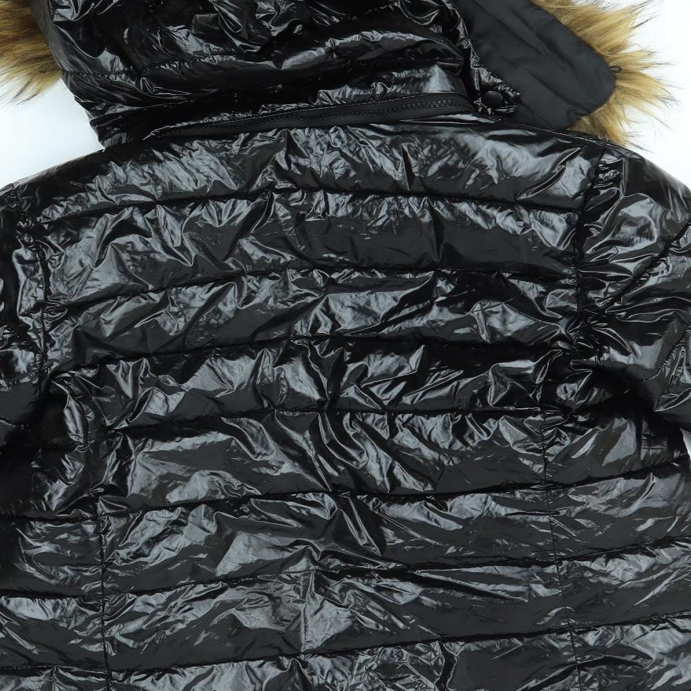 LOVE SUNSHINE Womens Black   Puffer Jacket Coat Size M