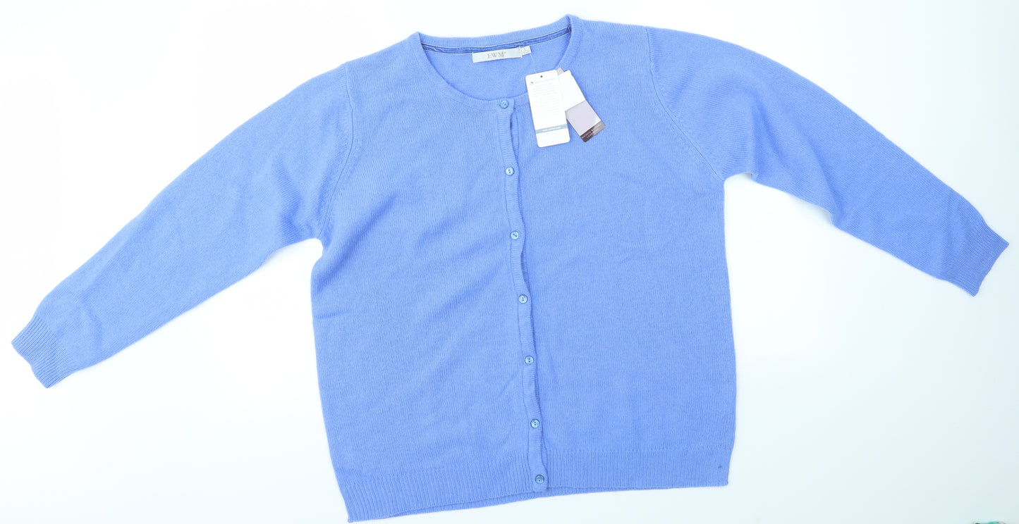 EWM Womens Blue   Cardigan Jumper Size L