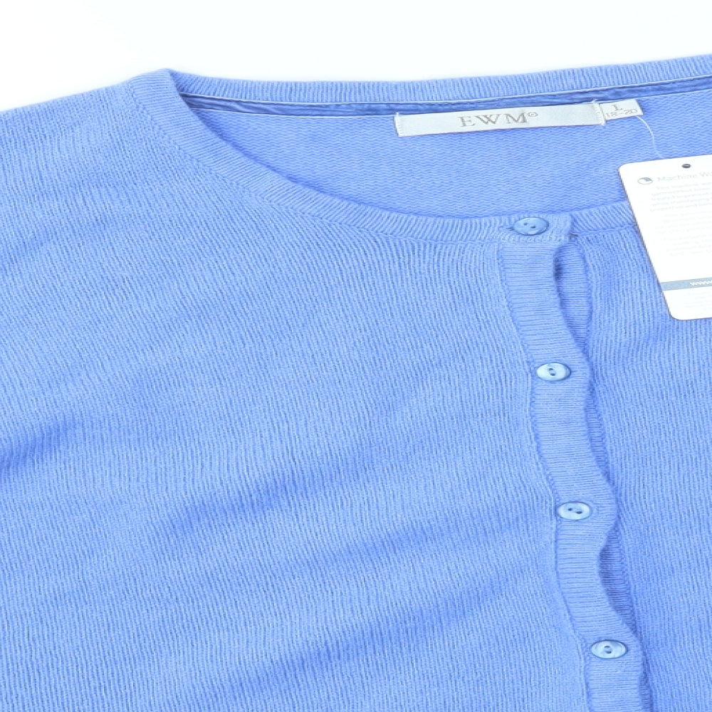 EWM Womens Blue   Cardigan Jumper Size L