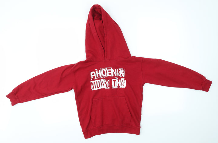 PHOENIX MUAY THAI Boys Red   Pullover Hoodie Size 9-10 Years