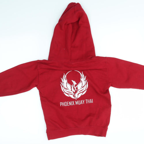 PHOENIX MUAY THAI Boys Red   Pullover Hoodie Size 9-10 Years