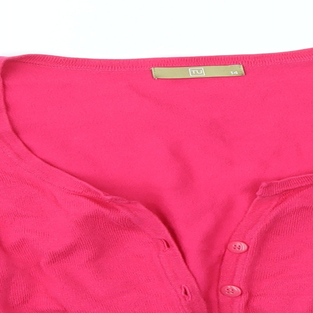 TU Womens Pink   Cardigan Jumper Size 14