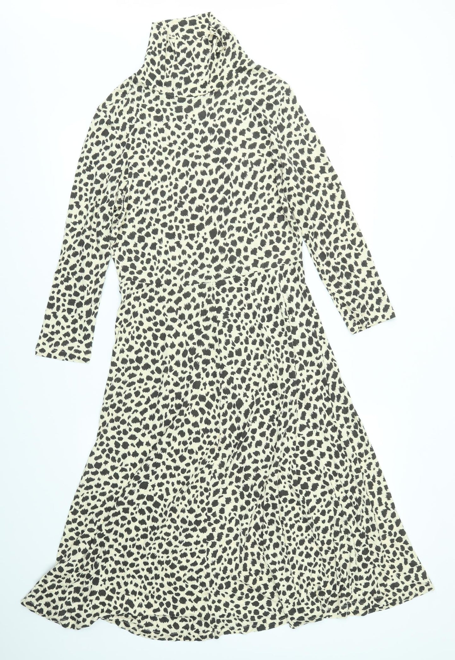 Mango Womens Multicoloured Animal Print  A-Line  Size M