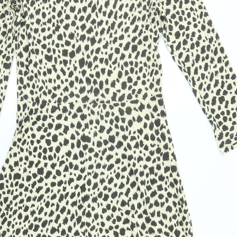 Mango Womens Multicoloured Animal Print  A-Line  Size M