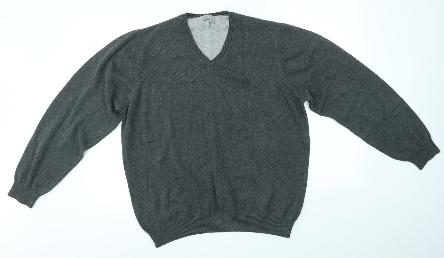 M&S Mens Grey   Pullover Jumper Size L