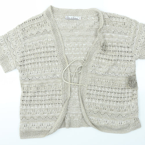 PURE & NATURAL Womens Brown   Cardigan Jumper Size XL