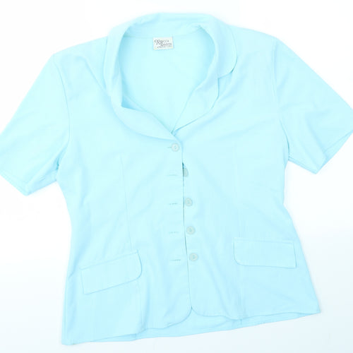 Rebecca Sheldon Womens Blue   Basic Blouse Size 14