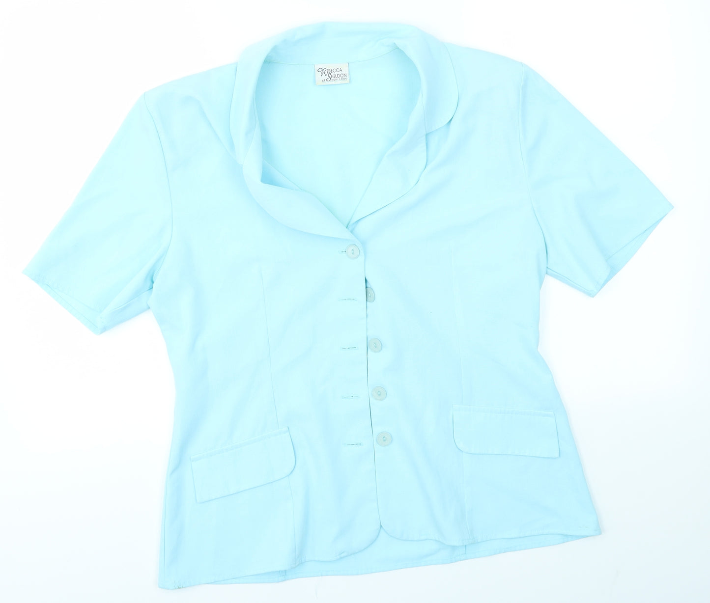 Rebecca Sheldon Womens Blue   Basic Blouse Size 14