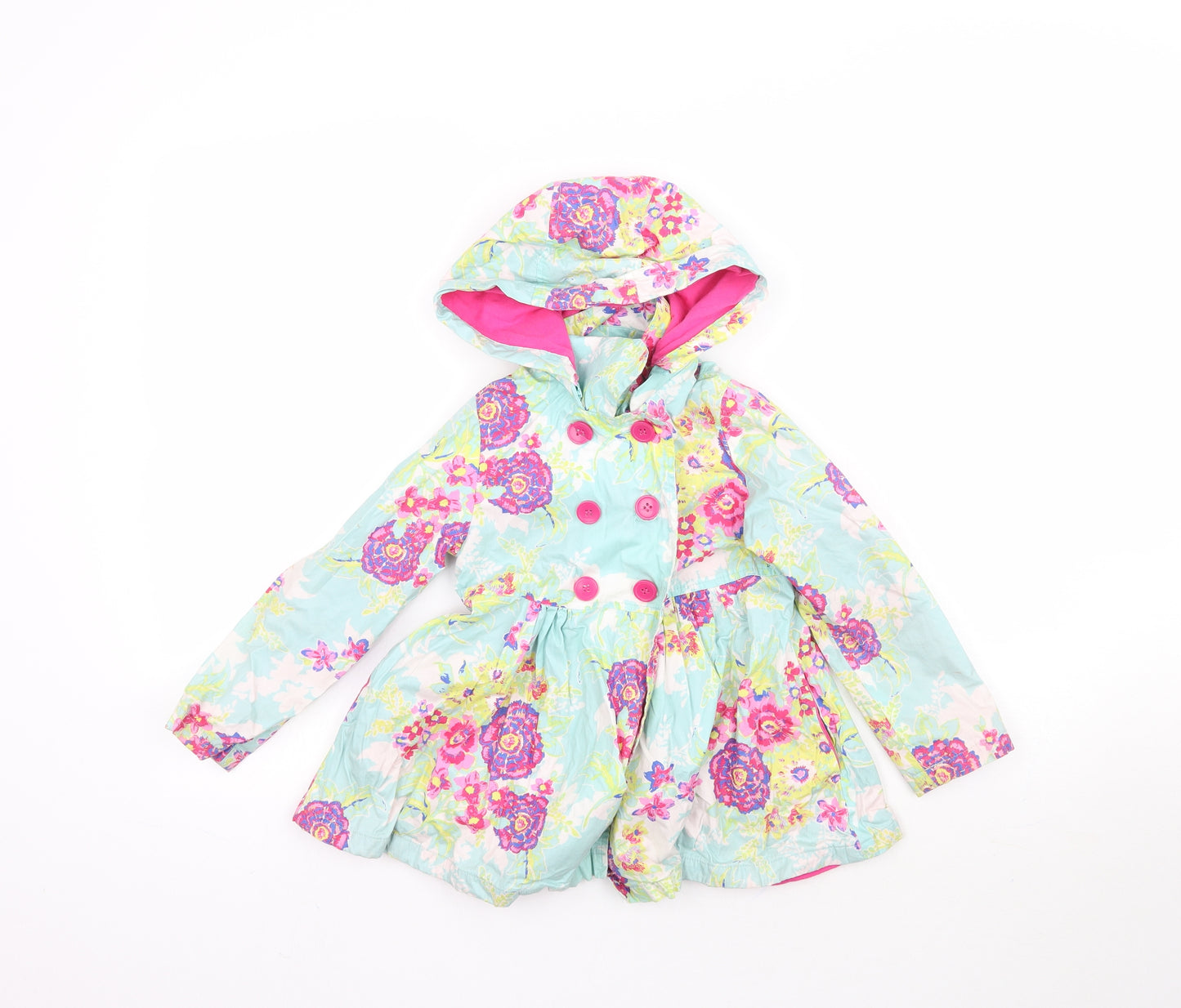 John Lewis Girls Multicoloured Flecked  Overcoat Coat Size 5 Years