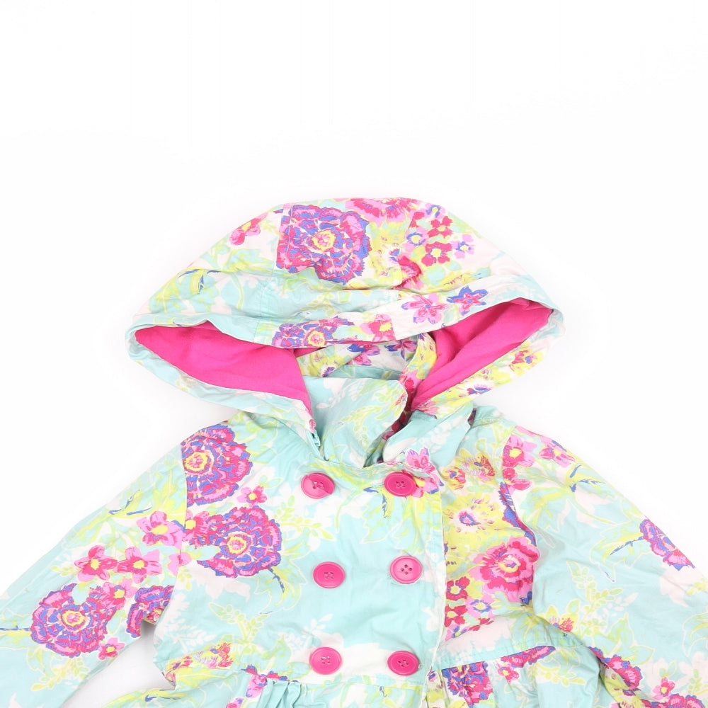 John Lewis Girls Multicoloured Flecked  Overcoat Coat Size 5 Years