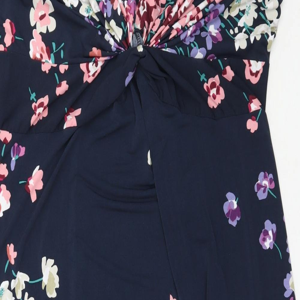 Grace Womens Blue Floral  Maxi  Size 26  - Knot Detail