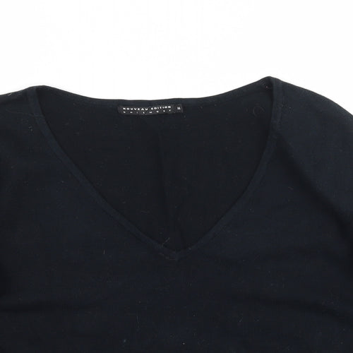 Nouveau Edition Womens Black  Knit Pullover Jumper Size 14