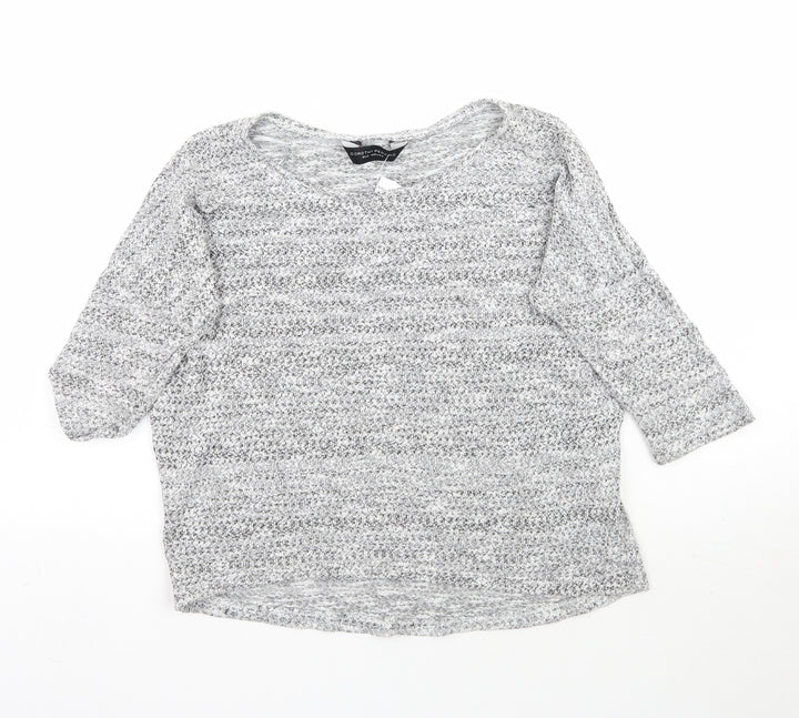 Dorothy Perkins Womens Grey Knit Pullover Jumper Size 12