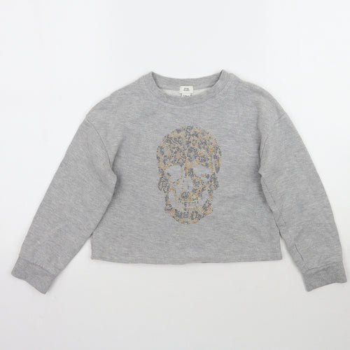 River Island Womens Grey   Pullover Sweatshirt   - Skull