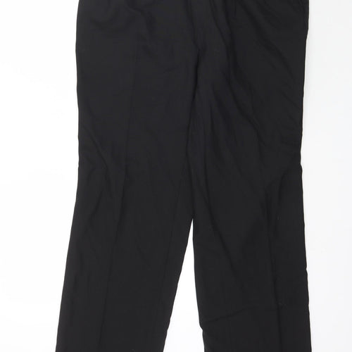 Terylene Womens Black   Trousers  Size 36 L30 in