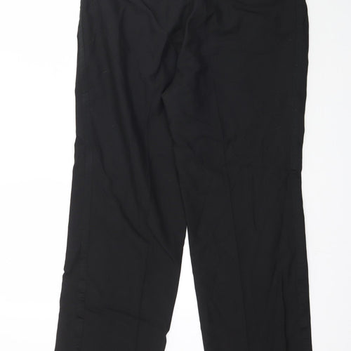 Terylene Womens Black   Trousers  Size 36 L30 in
