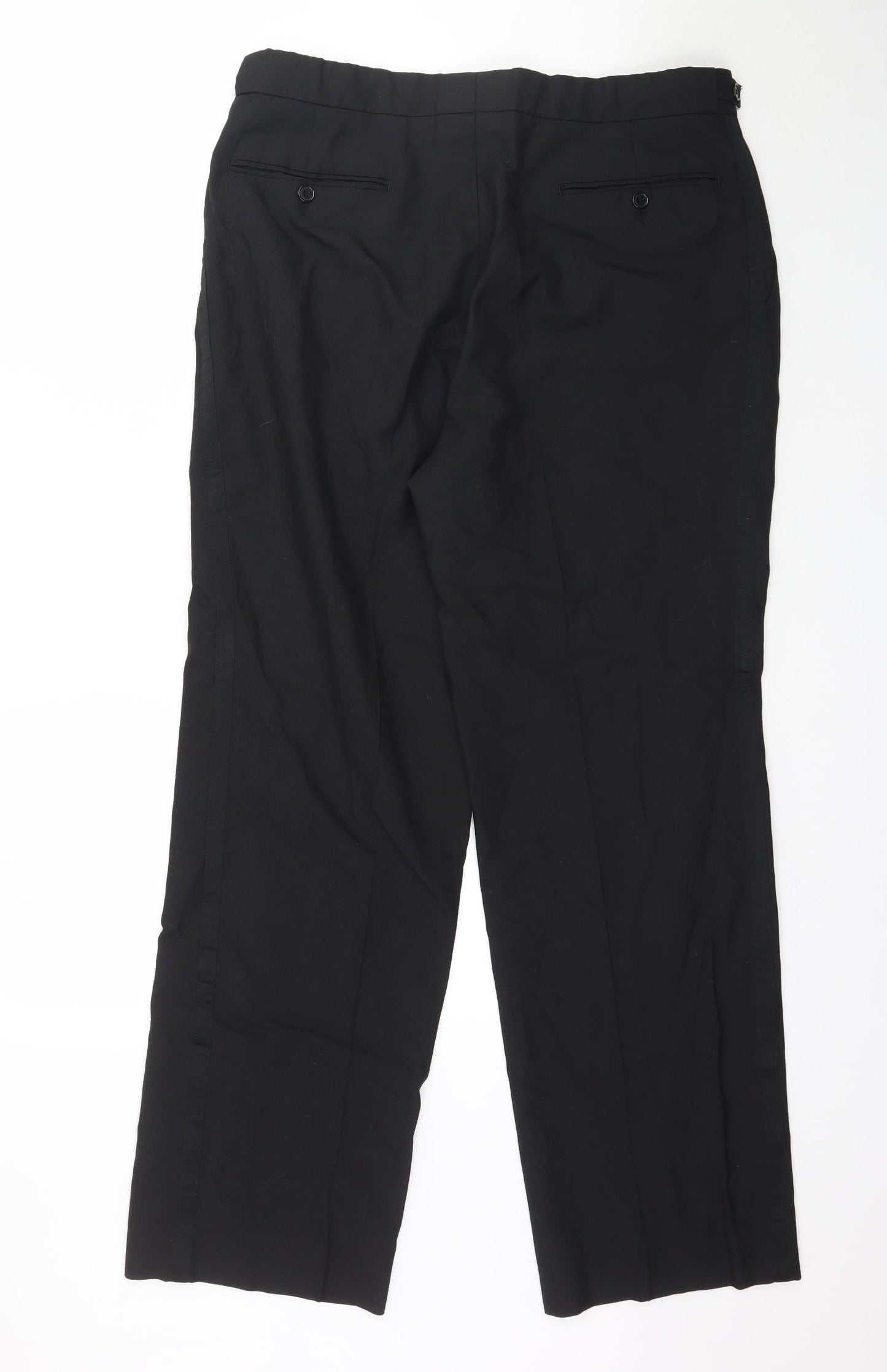 Terylene Womens Black   Trousers  Size 36 L30 in