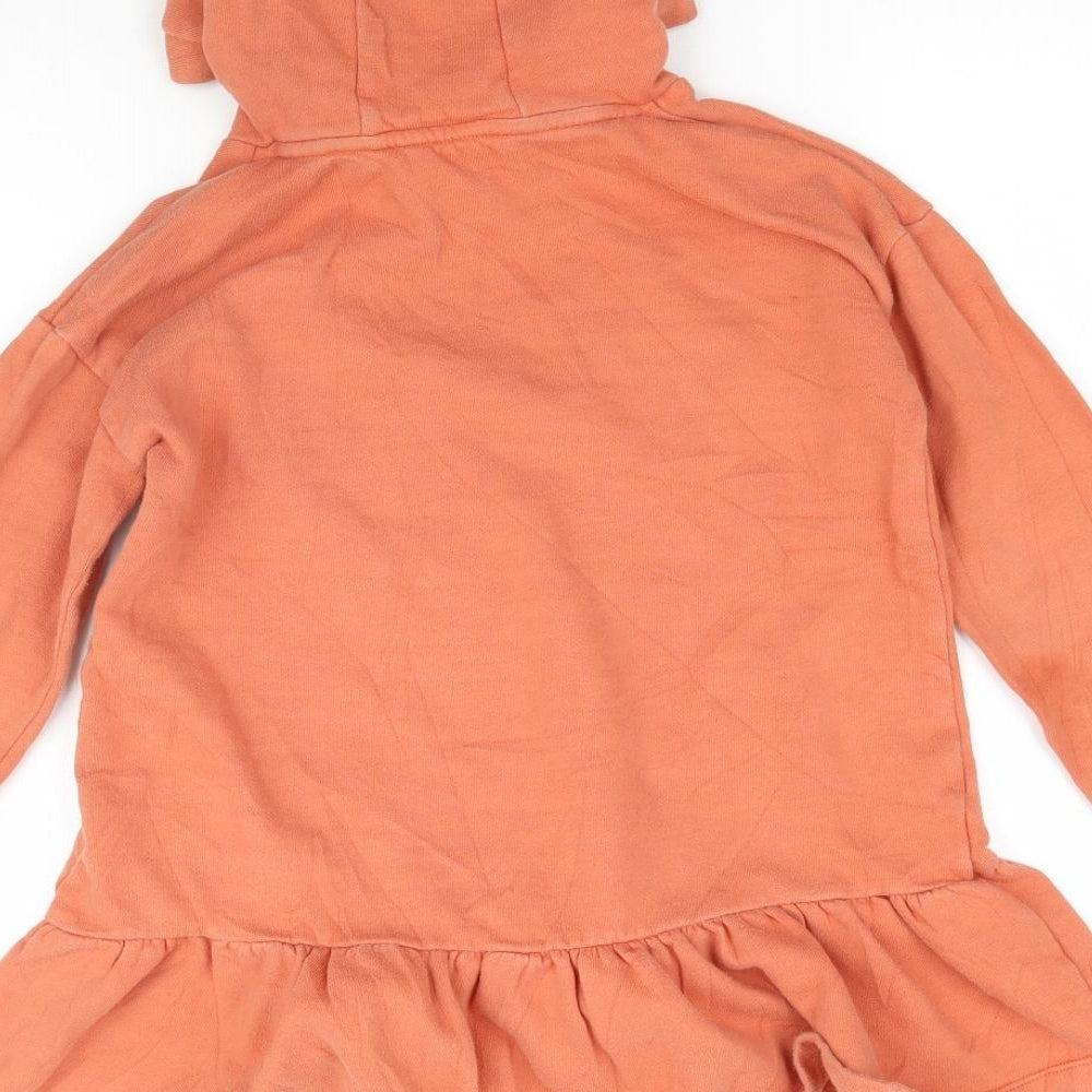 George Girls Orange   Pullover Hoodie Size 8-9 Years  - Love Heart