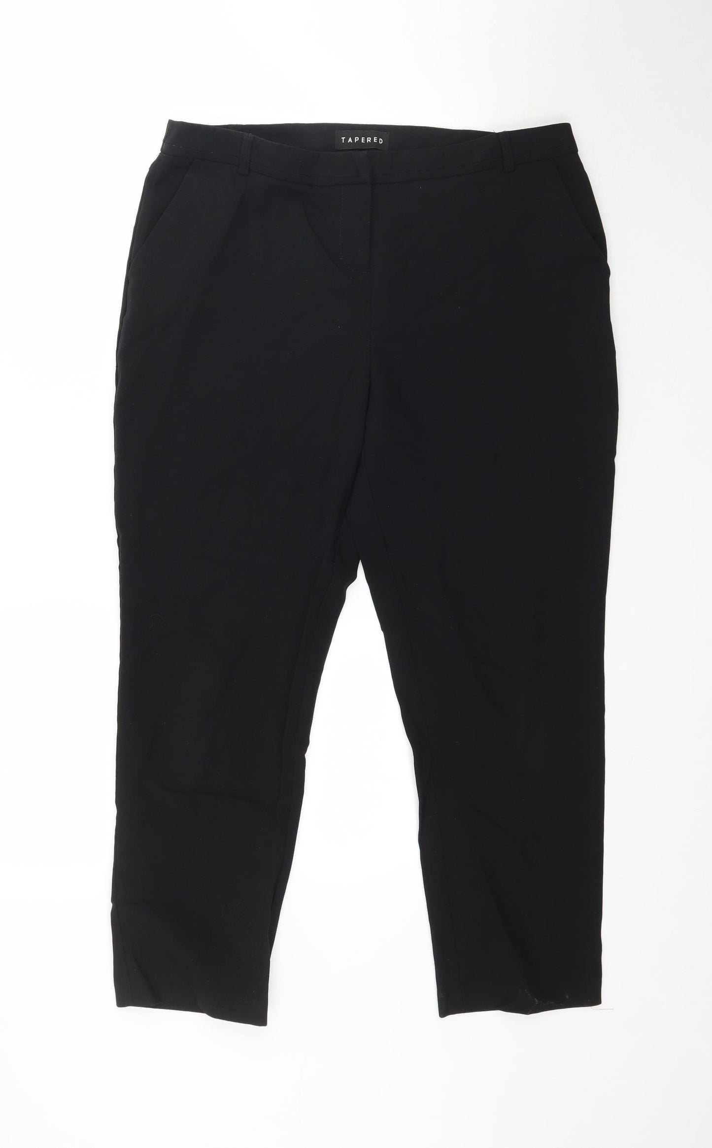 Peacocks Womens Black   Trousers  Size 14 L26 in