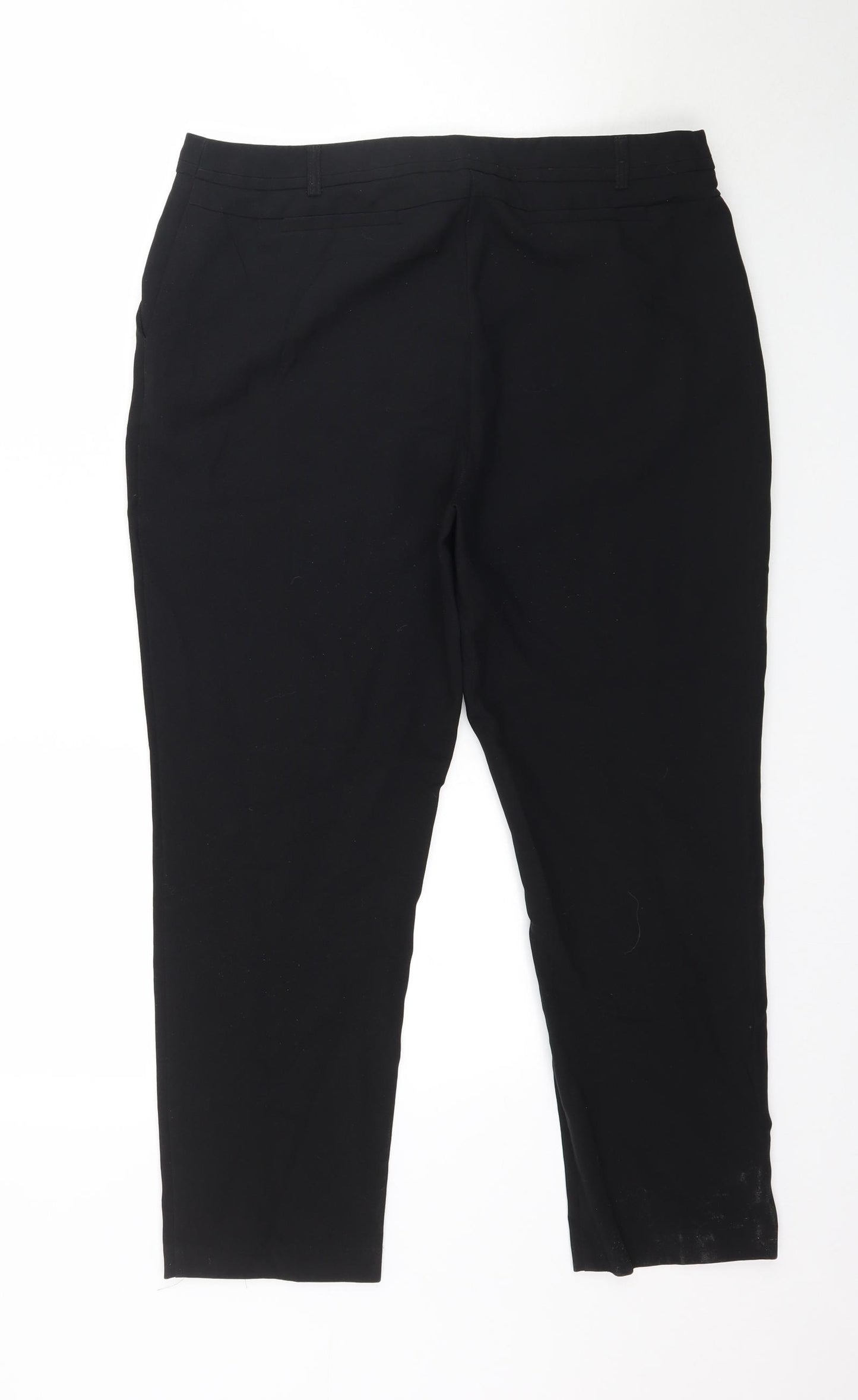 Peacocks Womens Black   Trousers  Size 14 L26 in