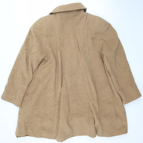 Kesta Womens Beige   Pea Coat Coat Size 12