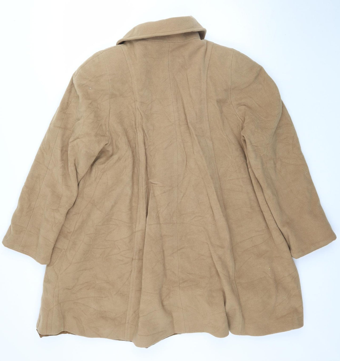 Kesta Womens Beige   Pea Coat Coat Size 12