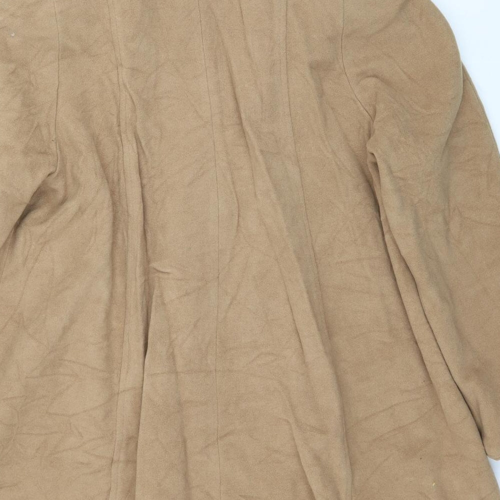 Kesta Womens Beige   Pea Coat Coat Size 12