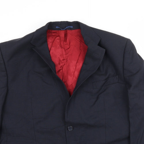 Lester Bowden Mens Blue   Jacket Suit Jacket Size 42