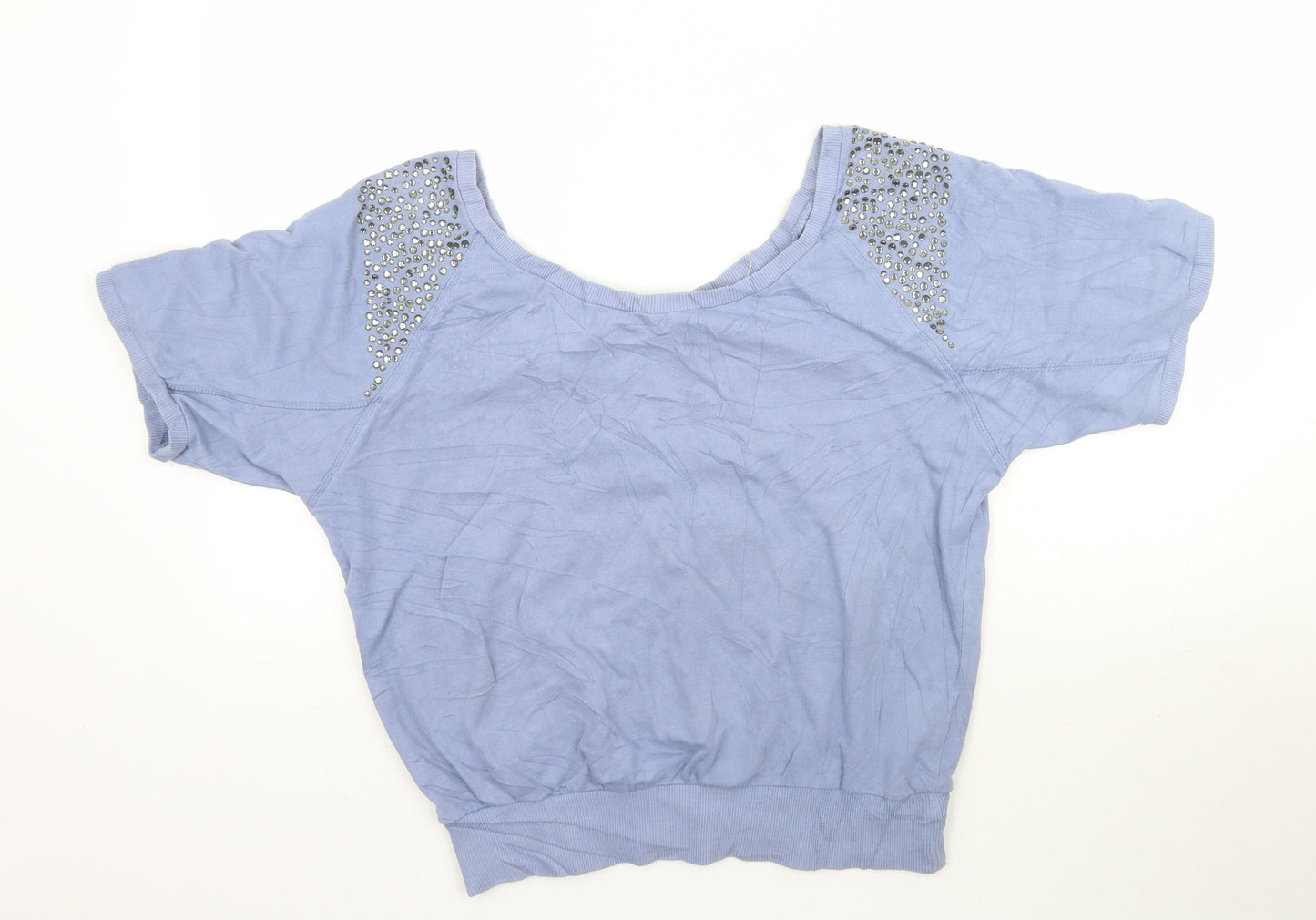 NEXT Womens Blue  Knit Basic Blouse Size 10