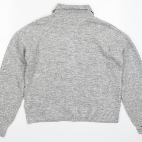 grey Womens   Knit Cardigan Jumper Size 12