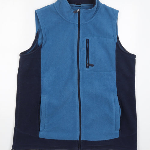 Cotton Traders Mens Blue  Fleece Gilet Jacket Size L