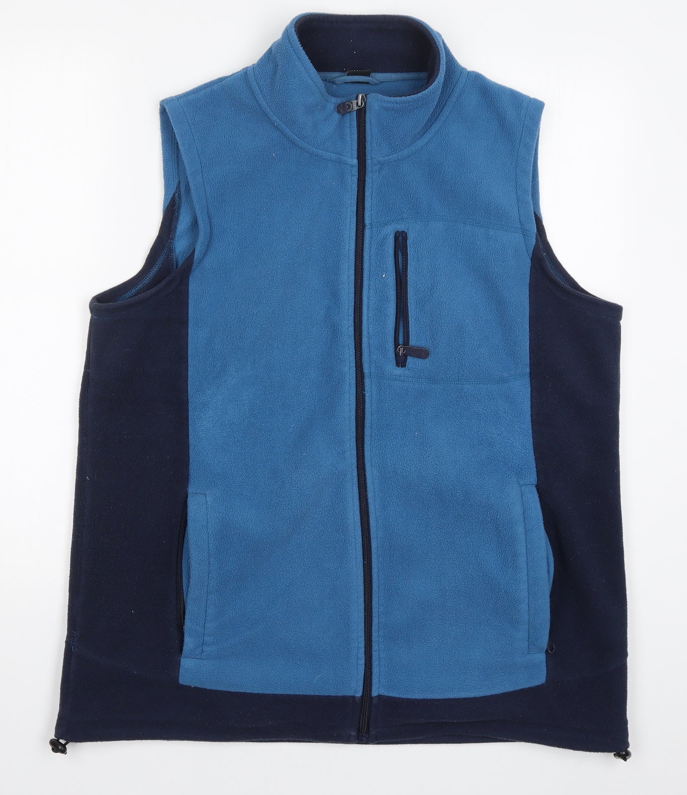 Cotton Traders Mens Blue  Fleece Gilet Jacket Size L