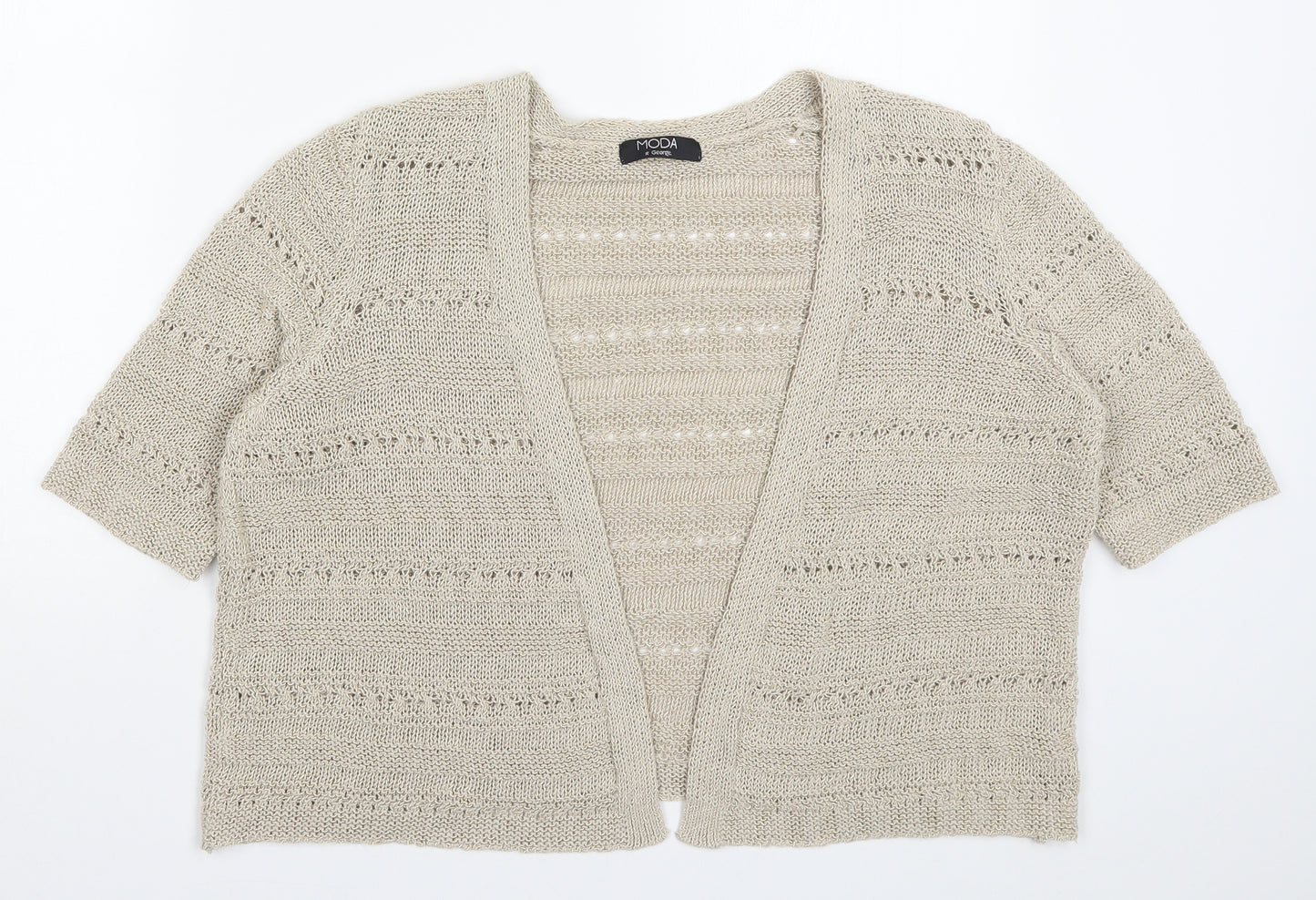 George Womens Beige  Knit Cardigan Jumper Size 18