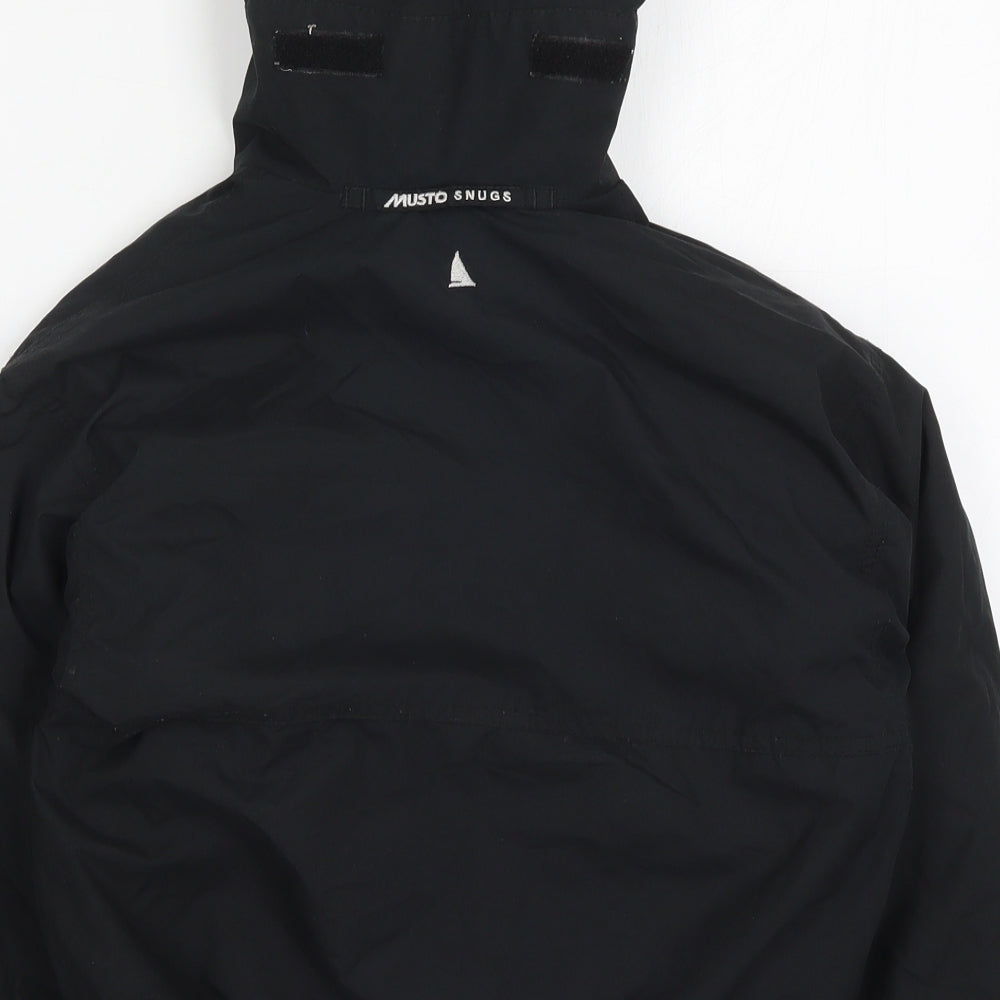 MUSTO Boys Black   Basic Coat Coat Size 6-7 Years