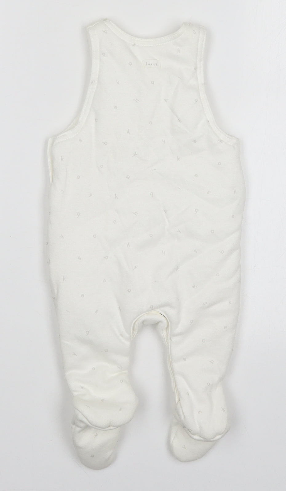 Mothercare Baby White   Romper One-Piece Size 0-3 Months  - Alphabet